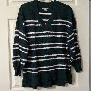 American Eagle Waffle Striped Sweater